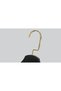 Wooden (Lama Gold Hook) Latch Shirt and Skirt Hanger Black Color 8 Pieces - 2