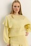 Women's Butter Ruffle Openwork Detailed Balloon Sleeve Ribbed Soft Knitwear Sweater 20251111 - 2