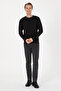 Men's Regular Fit Crew Neck Black Sweater 50307825-Vr046 - 4