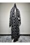 Polka Dot Lace Patchwork Cardigan (abaya) with Headscarf - 6