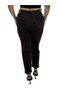 Plus Size Denim Mom Belted High Waist Stone Detailed Women's Trousers - 2