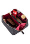 Ella Terra Onyx Black Leather Travel and Makeup Bag Si - 5