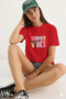 Summer Vibes Women's Crew Neck Cotton Regular Fit Tshirt