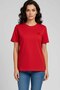 Women's Heart Embroidered 100% Cotton Crew Neck Basic T-Shirt