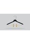 Wooden (Lama Gold Hook) Latch Shirt and Skirt Hanger Black Color 48 Pieces - 3