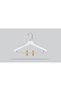 Wooden (Lama Gold Hook) Latch Shirt and Skirt Hanger White Color 48 Pieces - 2