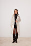Women's Cashmere Double-Breasted Collared Buttoned Lined Coat – Casual & Stylish – Cream - Sevde Ugur - 3