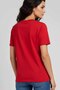 Women's Heart Embroidered 100% Cotton Crew Neck Basic T-Shirt - 5