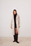 Women's Cashmere Double-Breasted Collared Buttoned Lined Coat – Casual & Stylish – Cream - Sevde Ugur