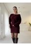 Kayık Yaka Yumoş Knitwear Dress - 6