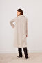 Women's Cashmere Double-Breasted Collared Buttoned Lined Coat – Casual & Stylish – Cream - Sevde Ugur - 8