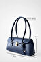 Women's Navy Blue Stylish Handbag – Gold Buckle, Suitable for Daily and Special Occasions - 3