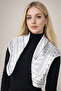 Women's Scarf Satin Ethnic Pattern Silky Black and White - Bandana - 2
