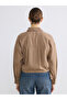 Beige Lace-Up Oversize Women's Shirt by Güli̇s Gi̇yi̇m - 4