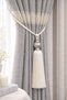 Gray Kukalı Ceiling Braçol Curtain Collection Accessory Cream - 4