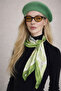 Women's Scarf Satin Ethnic Patterned Green - Bandana