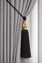 Gold Kukali Ceiling Bracket Curtain Collection Accessory Black - 2