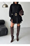 Women's Belted Lace Detailed Dress - 3