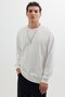Men's 3-Piece Black-Claret-White Relax Fit Comfortable Cut 100% Cotton 2 Thread Crew Neck Sweatshirt - 4