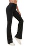 Opel Women's Black High Waist Stretch Denim Fabric Flare Jeans - 2