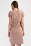 Women's Lace V-Neck Short Sleeve Dusty Pink Heart Patterned Nightgown Tunic C9T9N2904 - 4