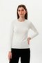 100% Organic Cotton White Crew Neck Long Sleeve Women's T-Shirt