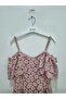 Girl's Off-Shoulder Ruched Flared Dress - New Season - 3