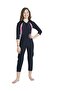 Girls Youth Slim-kini 3/4 - Nero Floral Drawings