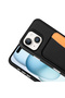 iPhone 14 Case with Card Holder Sys X-Kart Silicone Cover - Brown - 8