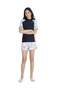 Girls Youth Rashguard Short Sleeve - Nero Floral Drawings - 4