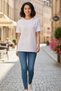 Women's Oversize 100% Cotton Crew Neck Teddy Bear Embroidered T-Shirt - Mon Petit Series - 6
