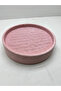 Suede Fabric Pink Color 20X20 cm Round Padded Bracelet Cuff Tray - 4
