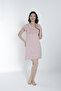 Soft Textured Flexible Viscose Women's Nightgown / Powder 13281 - 3