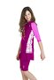Girls Youth Two-piece Swimsuit - Purple Groovy Splashes - 3