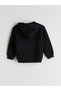 Lcw Kids Black Hooded Boys' Thick Zippered Sweatshirt W5Dl16Z1 - 3