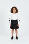 Lace Detailed Blouse Heart Patterned Ruffle Skirt Girls' Set Comfortable Fit - 4