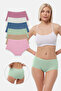 Women's Colorful 6-Pack Wide-Brimmed Non-Marking Modal Panties 1906