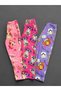 Girls' Inner Layered Tights Set of 3 – Cotton, Stretchy, and Warm-Keeping Printed Tights Set - 3