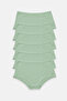 Women's Green 6-Pack Wide-Ribbed Non-Marking Modal Panties 1906 - 5
