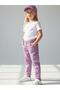 Baby Girl Soft Textured Pants with Elastic Waist - 4