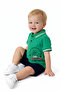 Baby Boy Polo Collar Printed Tshirt Shorts Summer Set - 6
