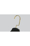 Wooden (Lama Gold Hook) Bar Hanger for Shirts and Trousers, Black Color, 4 Pieces - 2