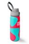Neon Coral Turquoise Patterned Steel Thermos with Straw and Direct Drinking Feature 800 ml 38545 - 2