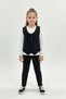 Girls' Stripe Patterned Trousers Buttoned Vest Classic Long Sleeve Blouse 3-Piece Set Relaxed Fit - 7