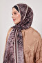 Patterned Silk Shawl - Deep Brown