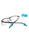 Silicone Non-Slip Round Earplug Holder Blue 1 Pair