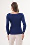 Women's Boat Neck Long Sleeve Blouse - 260112 - 5