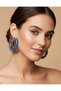 Zircon Stone Detailed Dangle Hoop Earrings with Rhinestones - 3