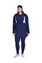 Ladies Ladies Modest 2pc Swim Set Skirted - Blue Pink Marble