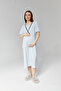 Women's Blue Maternity and Postpartum Nightgown Set - 2-Piece Cotton Set with Breastfeeding Feature - 6